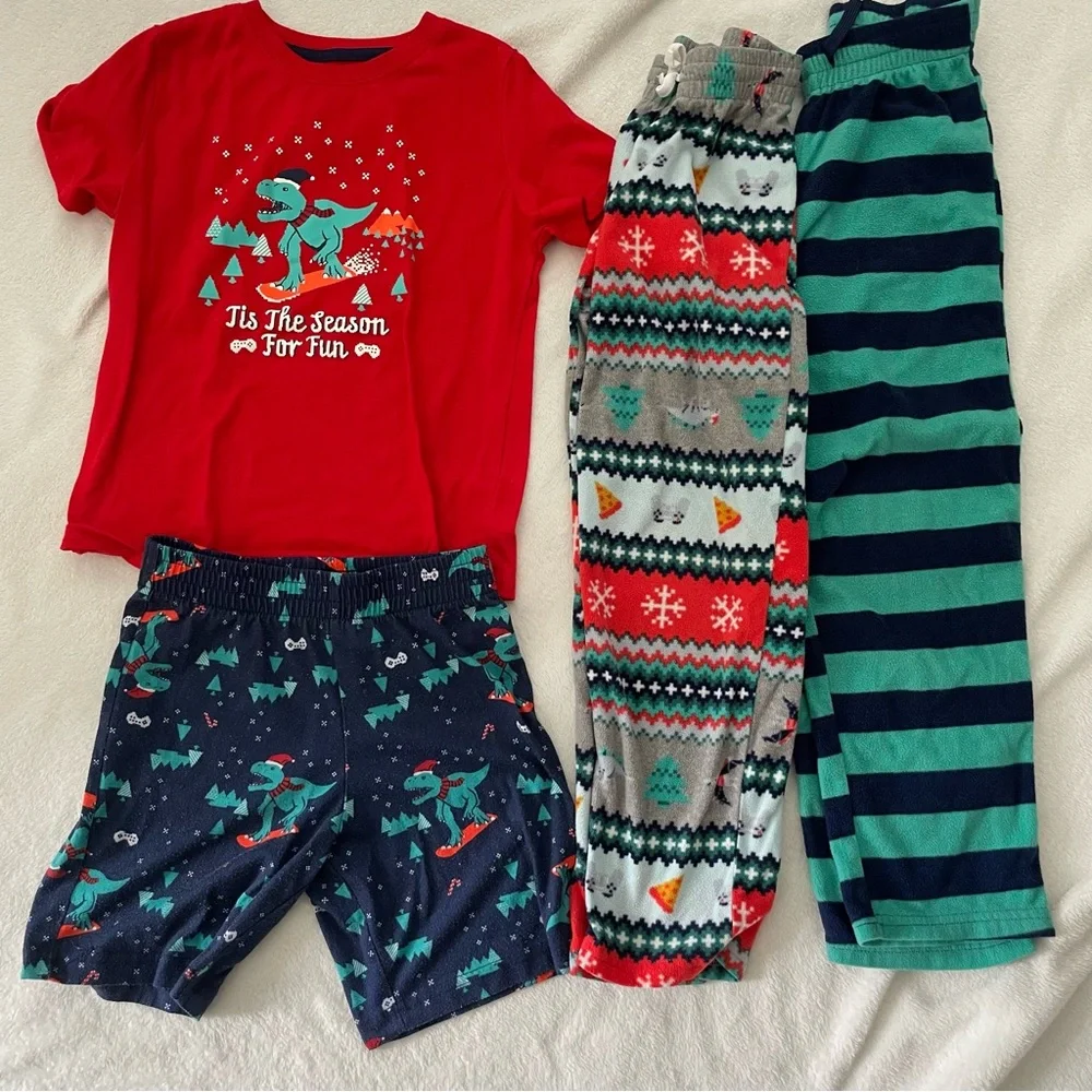 Boys Cat & Jack Christmas Pajama set small 6/7